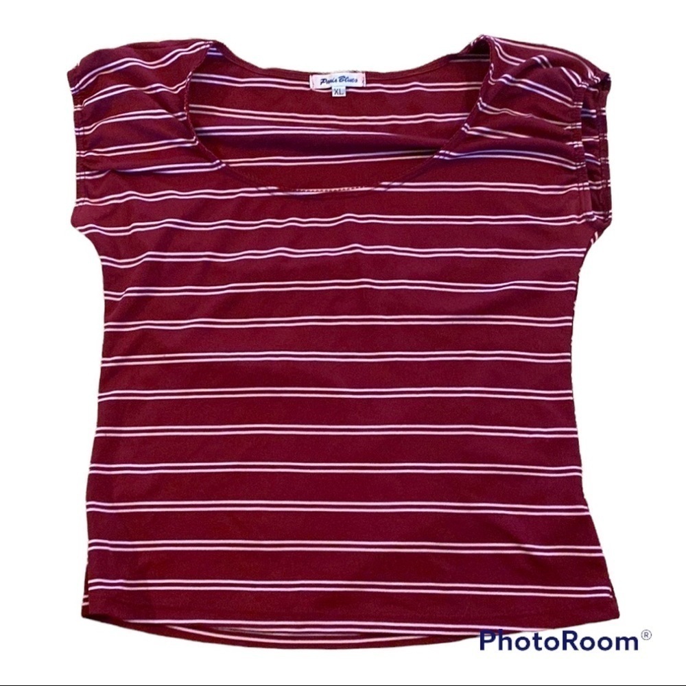 Paris Blues Scoop Neck Striped Top XL